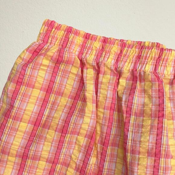 Vintage Appleseed's pink and yellow plaid seersucker pants, preppy academia - Picture 4 of 9